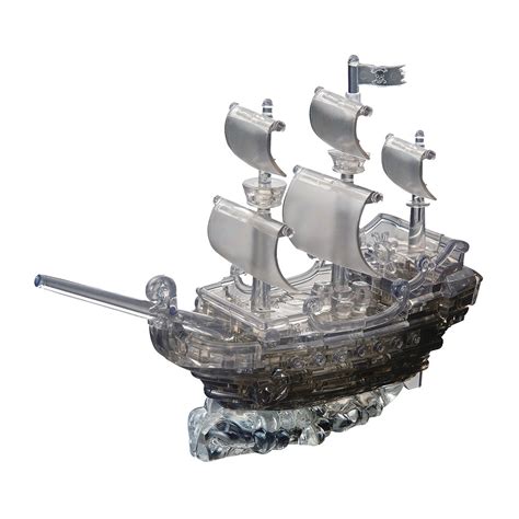 Black Pirate Ship 3D Crystal Puzzle | Spilsbury