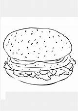 Coloring Pages  Cheeseburger For Kids sketch template
