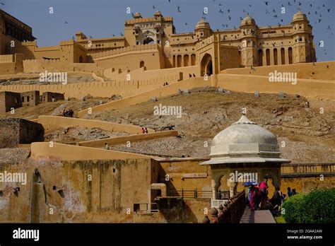 India Rajasthan Jaipur - Amber Palace and Sheesh Mahal Amber Fort Stock Photo - Alamy