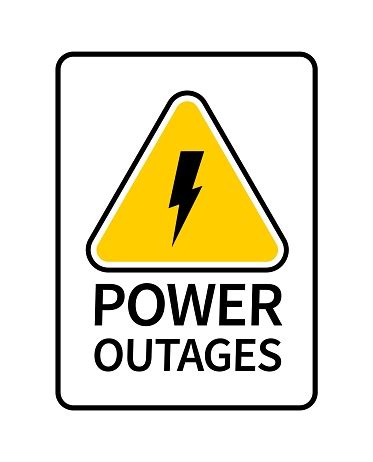 Power Outage Sign Stock Illustration - Download Image Now - iStock