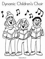 Dynamic Childrens Choir Coloring Page  Twisty Noodle sketch template