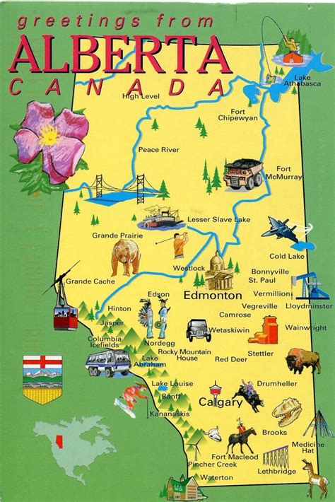 Alberta, Canada - map. Family owns land in this sector of Canada ...