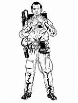Ghostbusters Peter Venkman coloring Page  Download Print Or Color sketch template