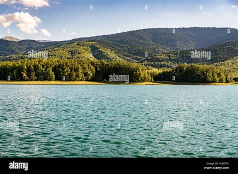 Tranquil Nature Scene with Lake and Forest Stock Photo - Alamy