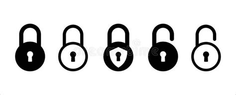 Lock Icon Set. Locked and Unlocked Vector Icon Set. Locked and Unlocked ...