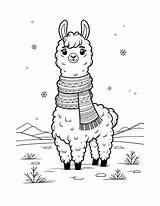 Free Llama Coloring Pages For Kids sketch template