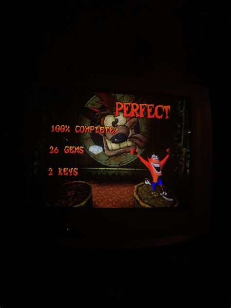 Just finished 100% on Crash Bandicoot 1! : crtgaming