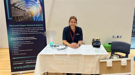 Demonstrating fibre splicing at Littleport school careers day - Millrose | Certified fibre and ...