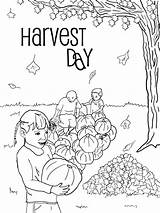 Harvest Coloring Pages sketch template
