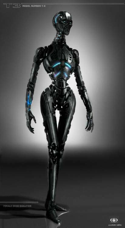 ArtStation - Terminator 3 Female Robot Concept Art