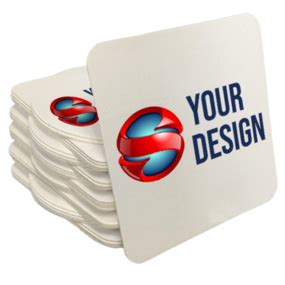 Coasters Customized With Your Logo Or Design - Free Shipping!