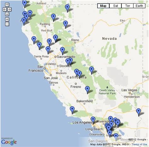 Indian Casinos In California Map