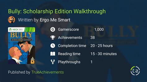 Bully: Scholarship Edition Walkthrough