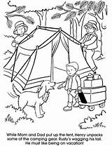 Camping Gear Coloring Page sketch template