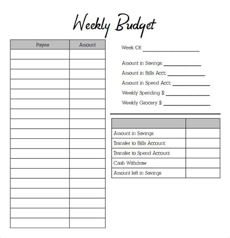 Weekly Budget Templates | 14+ Free MS Word, Excel & PDF | Weekly budget ...