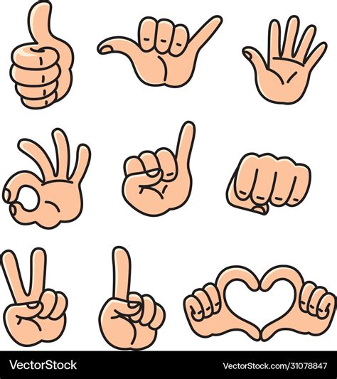 Cartoon Hand Gestures