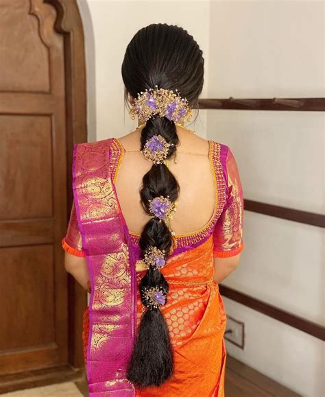 Pin by aa on Braids & knots. | Indian hairstyles for saree, Braided ...