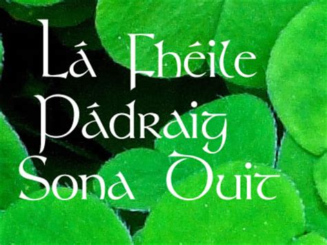 Lá Fhéile Pádraig Sona Duit | musing minds