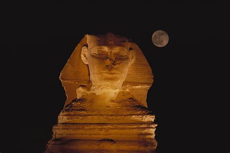 A View Of The Great Sphinx At Night Photograph by Bill Ellzey