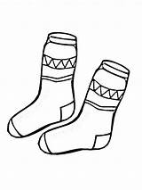 Socks Coloring Page Colorable Outline Sketch sketch template