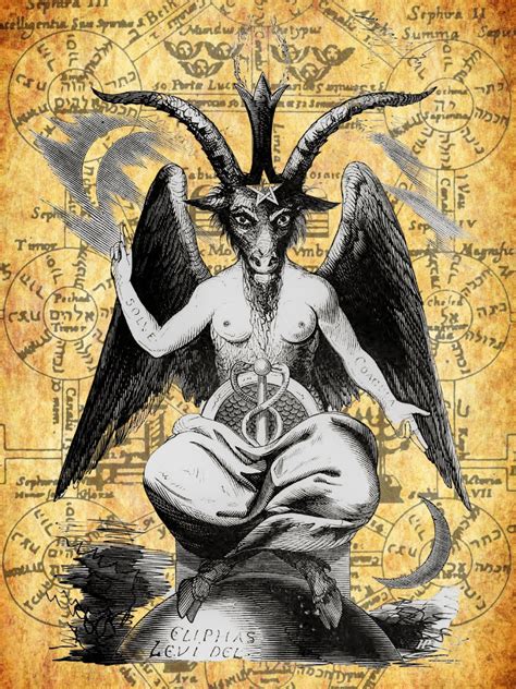 Baphomet by Éliphas Lévi Upon the Qabalistic Tree of Life. Dark Academia Wall Decor Art Poster ...