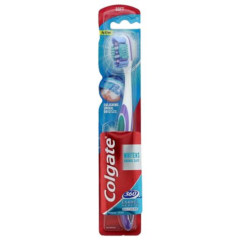 Colgate 360 Degree Enamel Health Compact Head Soft Tooth Brush - Shop Oral Hygiene at H-E-B