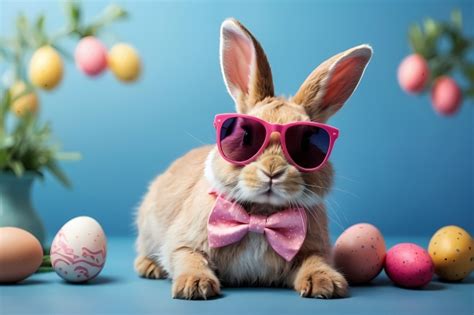 Easter Bunny With Sunglasses Free Stock Photo - Public Domain Pictures