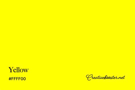 100+ Shades of Yellow Color (Names, HEX, RGB, & CMYK Codes) – CreativeBooster