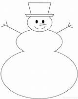 Blank Snowman Coloring Page sketch template