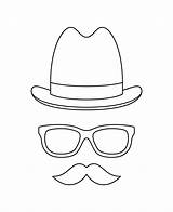 Mustache Coloring Pages For Kids sketch template
