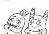 Oddbods Coloring Pages Pogo sketch template