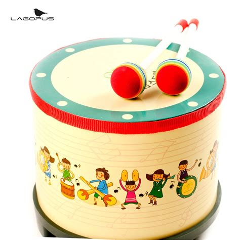 Soft Wooden Baby Drums Percussion Korea Style Musical Toy Drum Set Gift ...