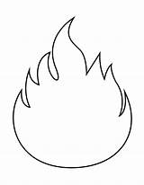 Fire Flame Coloring Pages Printable sketch template