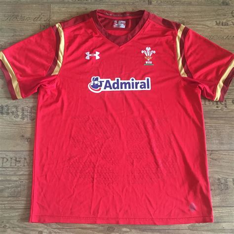 Jersey Wales National Team Rugby Union 2015/2016/2017 Home Kit | Etsy