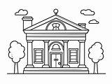 Bank Coloring Fun For Everyone  Page sketch template
