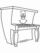 Piano Coloring Page sketch template