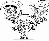 Fairly Timmy Turner Coloring Drawing Pages Odd Parents Oddparents Draw  sketch template