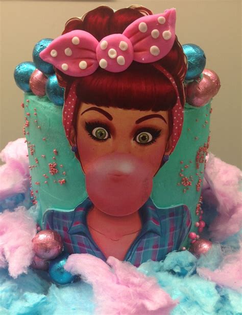 Pin-Up Girl Bubble Gum Cake - CakeCentral.com