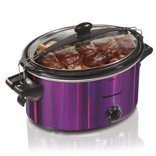 Hamilton Beach Brands Inc. 5 Quart Shimmer Slow Cooker- Purple ...