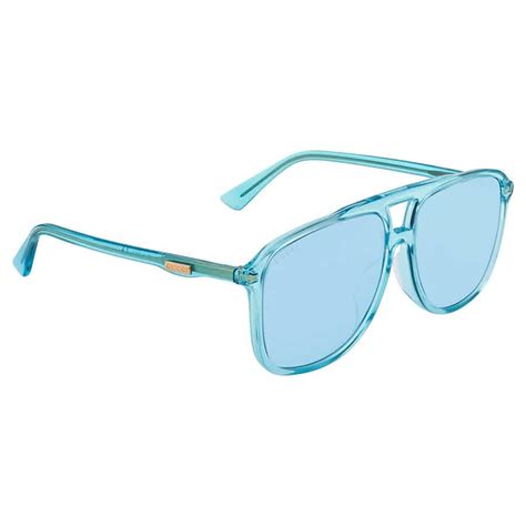 Gucci Light Blue Rectangular Alternate Fit Sunglasses 003 60 for Men - Lyst