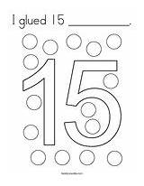 Number 15 Coloring Sheet Pages sketch template