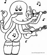 Music Color Page Pages For Kids Coloring  sketch template