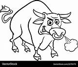 Bull Farm Animal coloring Page Royalty Free Vector Image sketch template