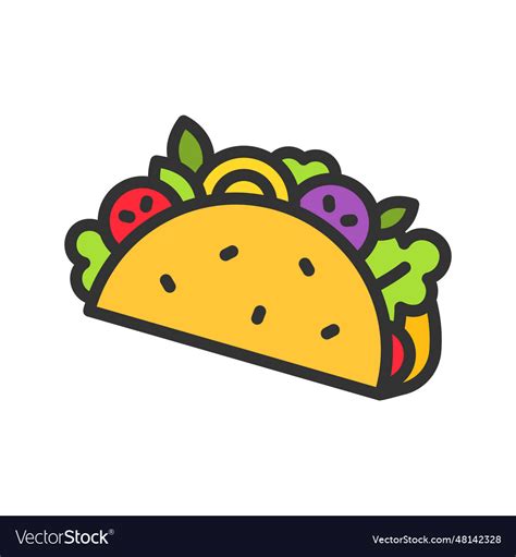 Taco icon image Royalty Free Vector Image - VectorStock