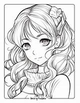 Anime Shoujo Coloring Pages Sketch Page sketch template