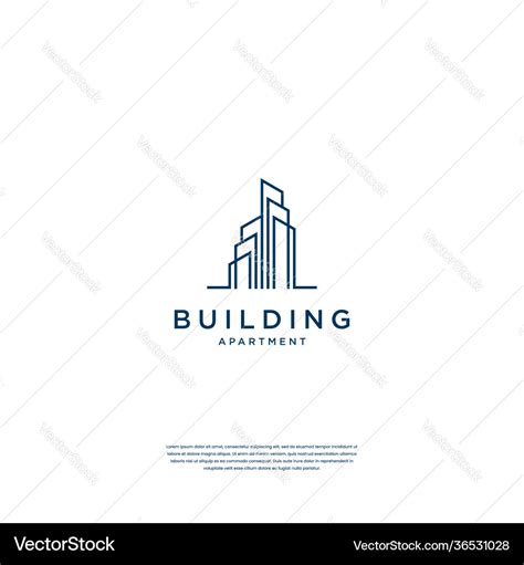 Abstract building structure logo design real Vector Image