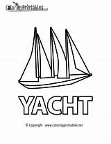 Coloring Pages Yacht Colouring Yachts Color Simple Boat Sailboat  sketch template