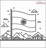 India Flag Coloring Pages sketch template