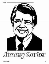 FREE Printable Jimmy Carter Presidents Day Coloring Page For Preschool  sketch template