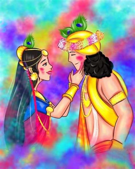 Radha krishna holi painting images Wallpaper